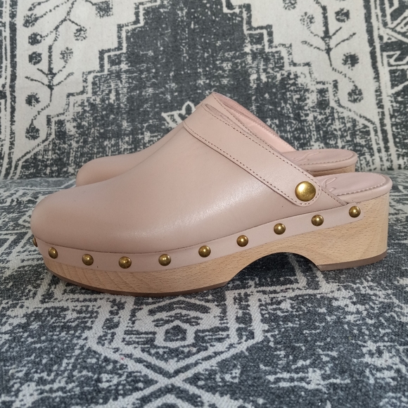 J. Crew Convertable Leather Clogs Luxury Camel/Blush Pink 7US - Picture 13 of 13